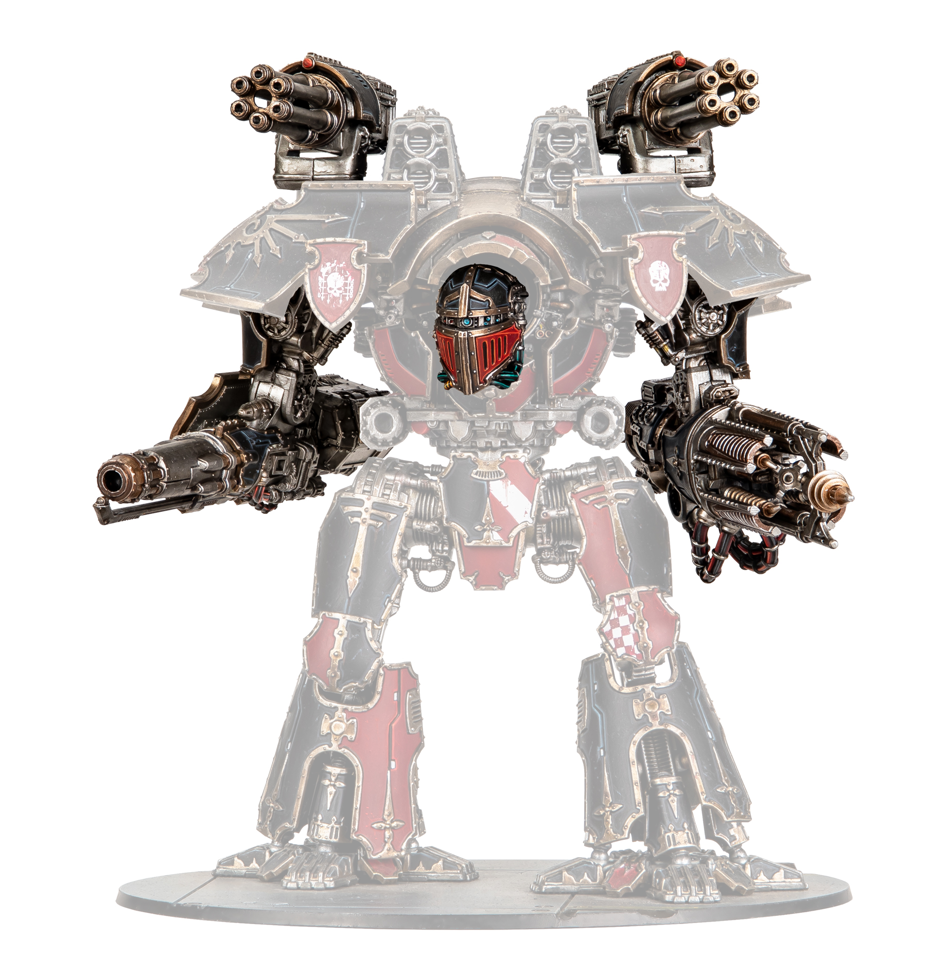 Warlord Titan Weapons: Quake Cannon, Conversion Beam Extirpator, Paired Gatling Blasters, and Paired Turbo-Laser Destructors