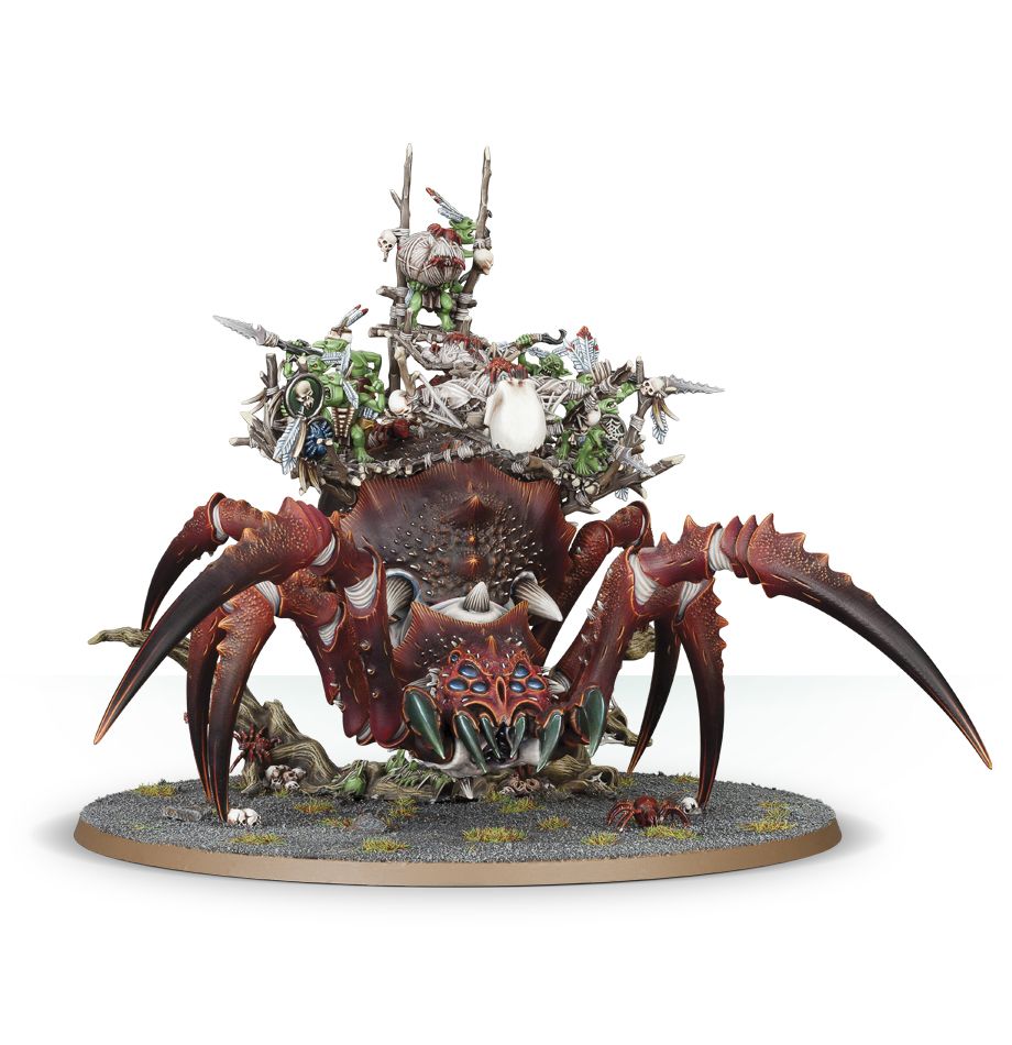 Arachnarok Spider with Spiderfang Warparty